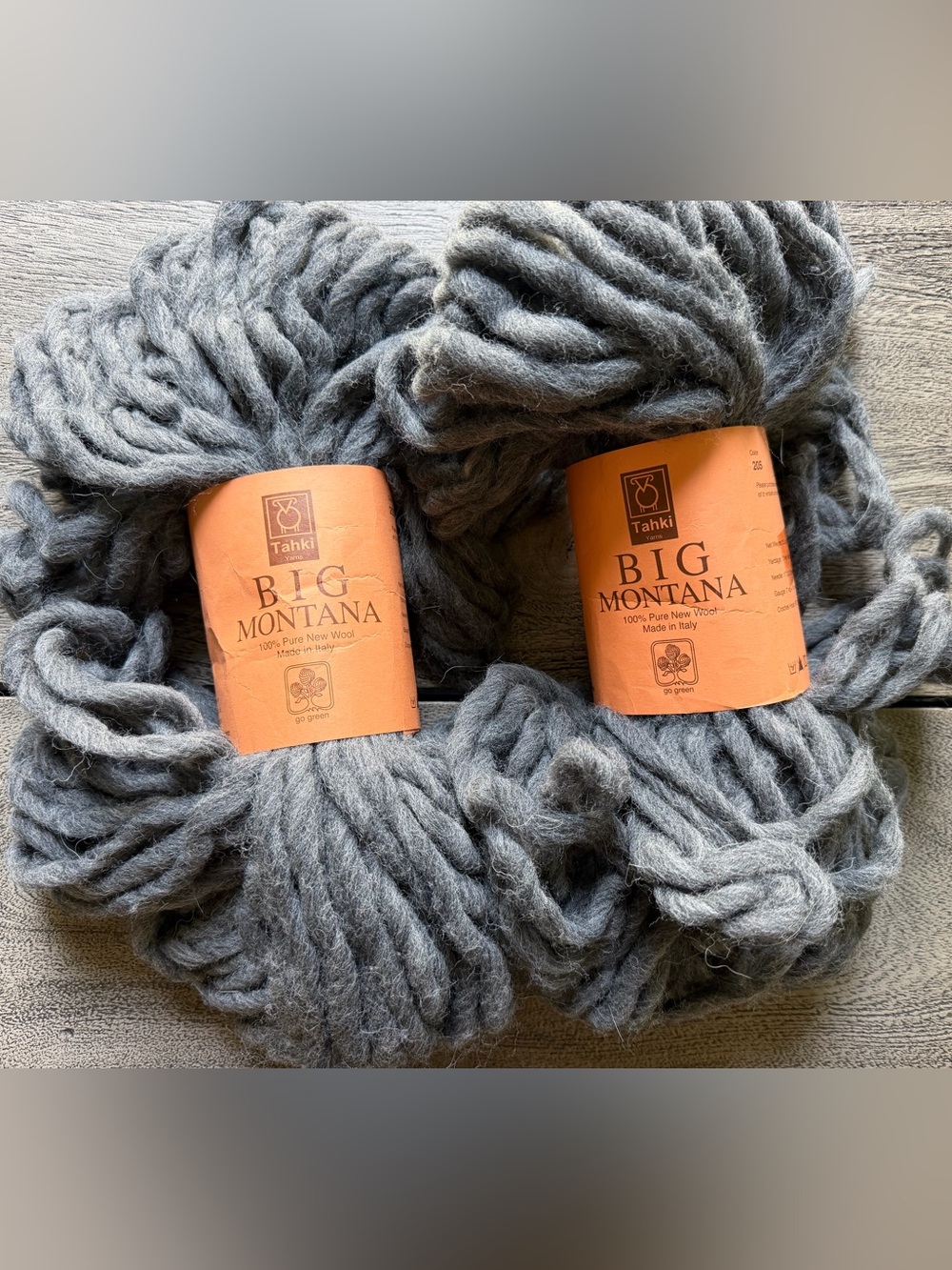 Big Montana Chunky Wool Yarn - Gray